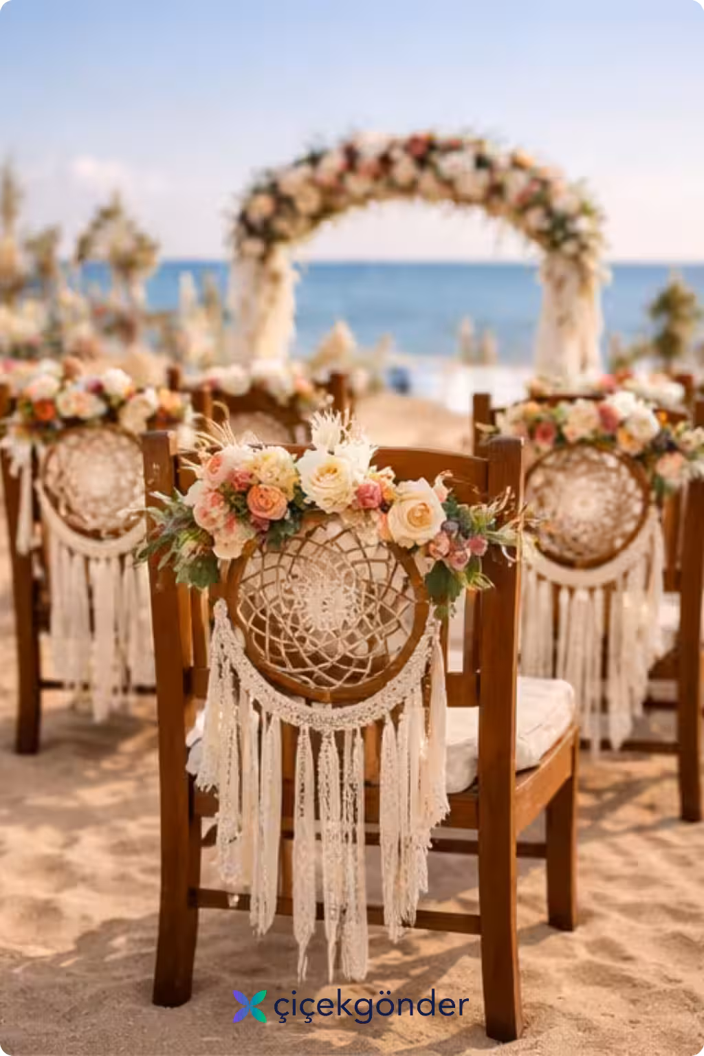 Kumsalda Bohem Düğün Dekoru