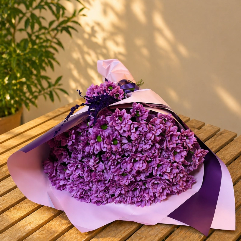 Kucak Dolusu Dev Pembe Papatya Buketi